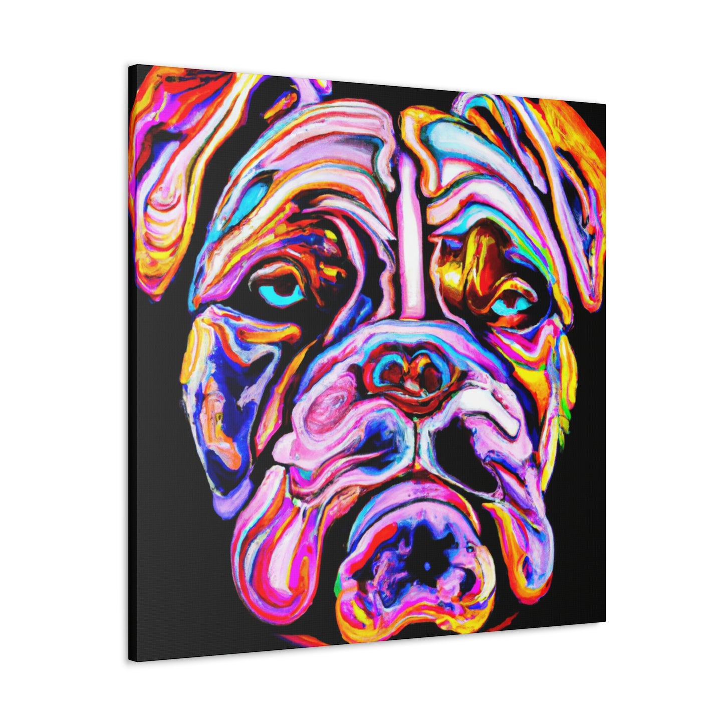 "Sleeping American Bulldog" - Canvas