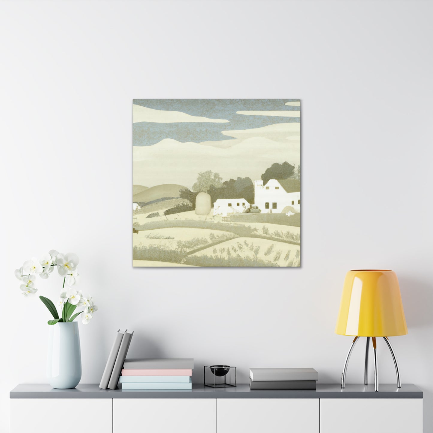 "Farmhouse in the Fields" - Canvas