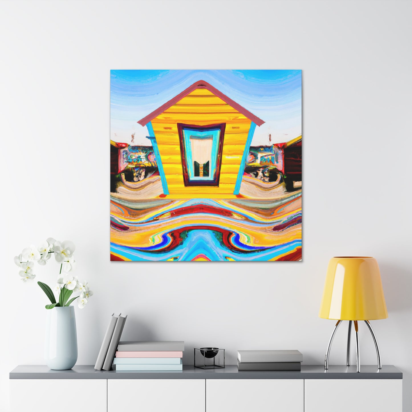 "Beach Hut Blissful Bliss" - Canvas