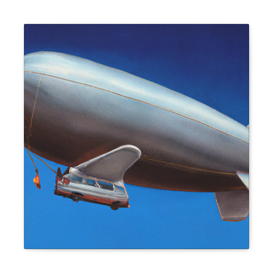 "Floating Through Sky: Blimp" - Canvas