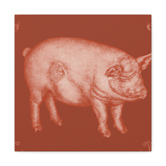 Pig in Splendour. - Canvas