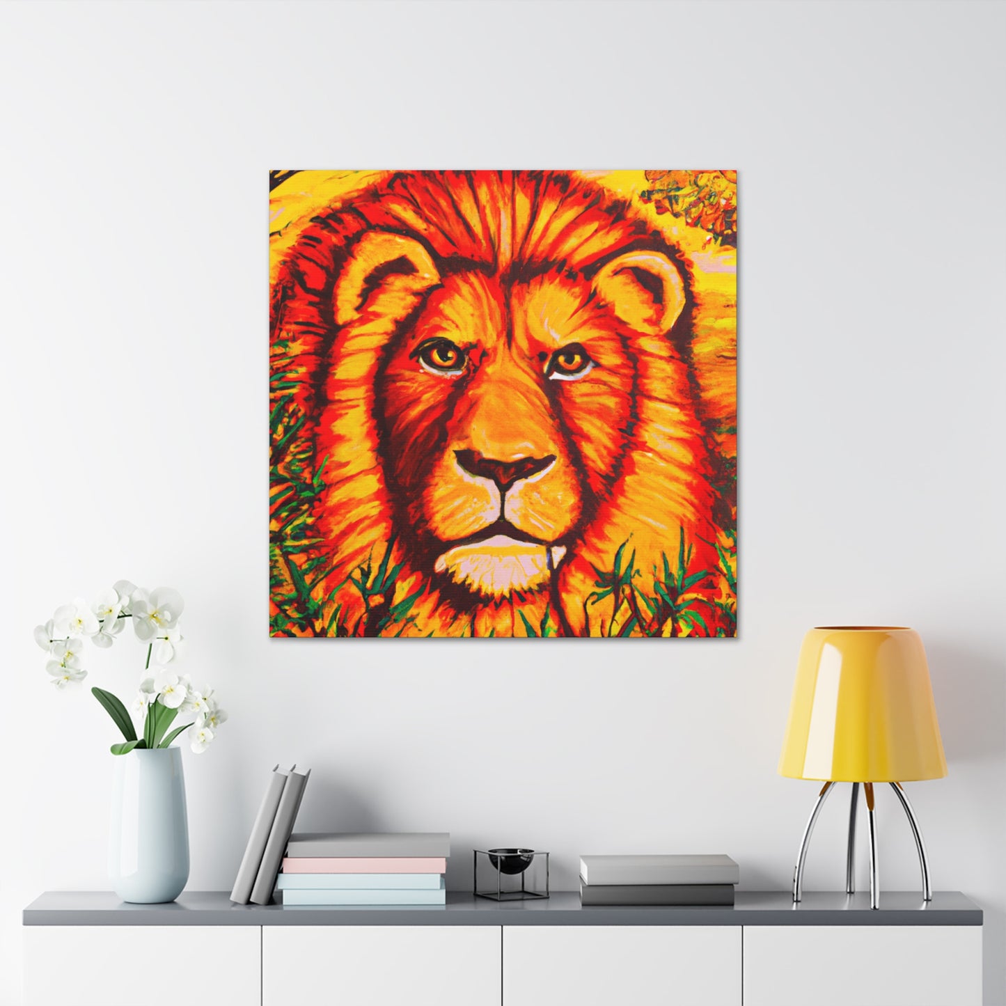 Lion in Hyperrealism - Canvas