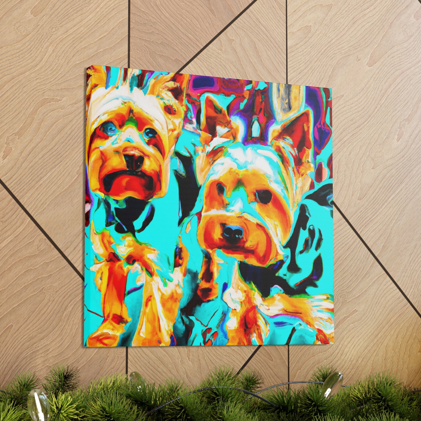 "Yorkshire Terrier Delight" - Canvas