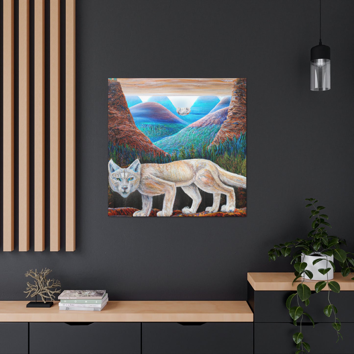 "Fantastical Lynx Dreamscape" - Canvas