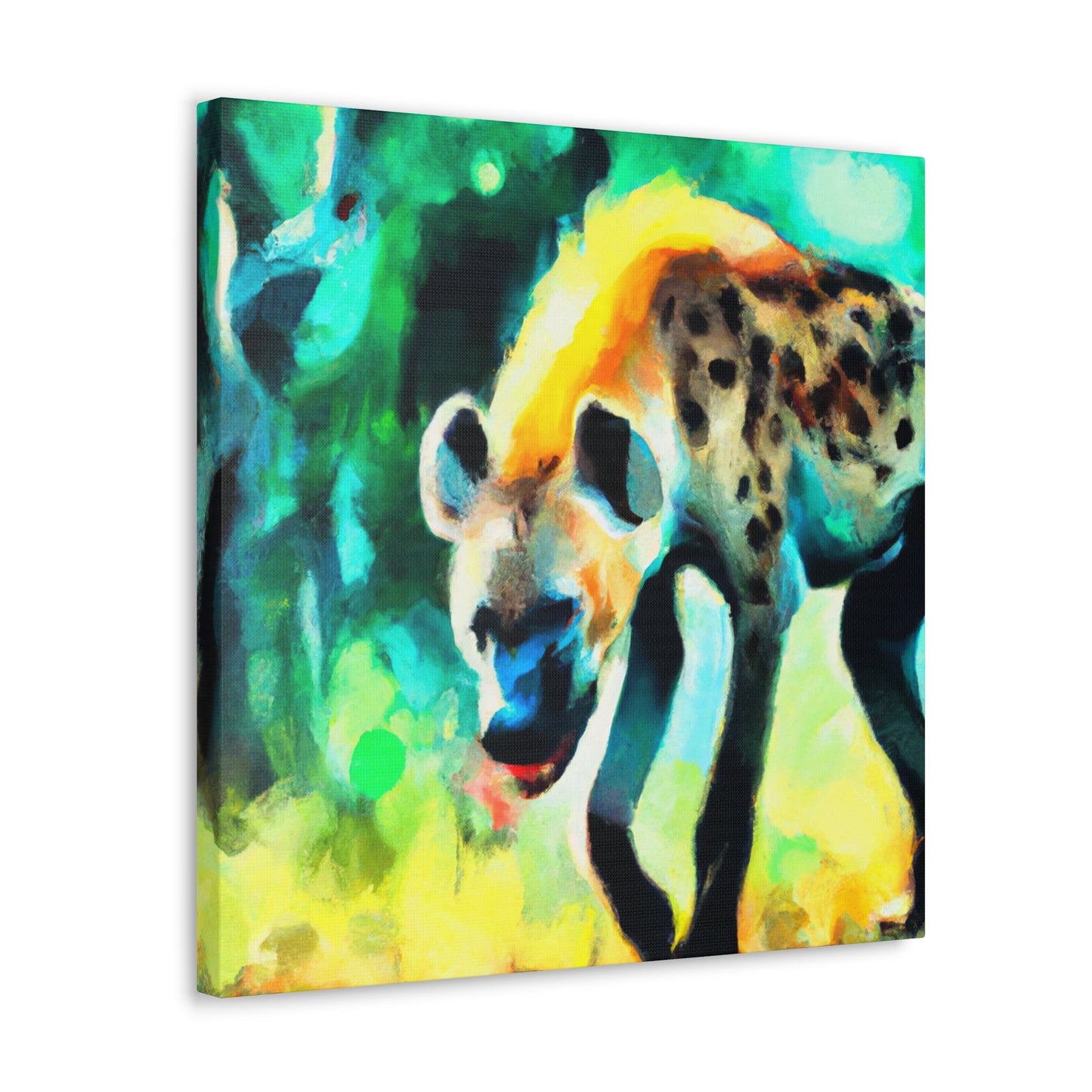 A Hyena's Illuminated Smile - Canvas