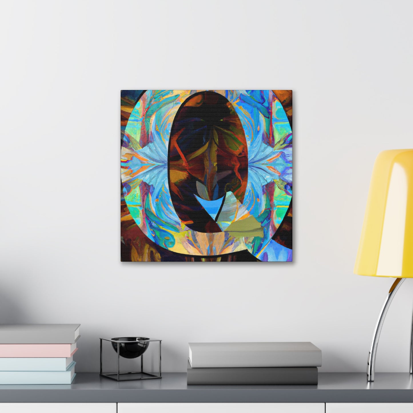 "Q in Vibrant Hues" - Canvas