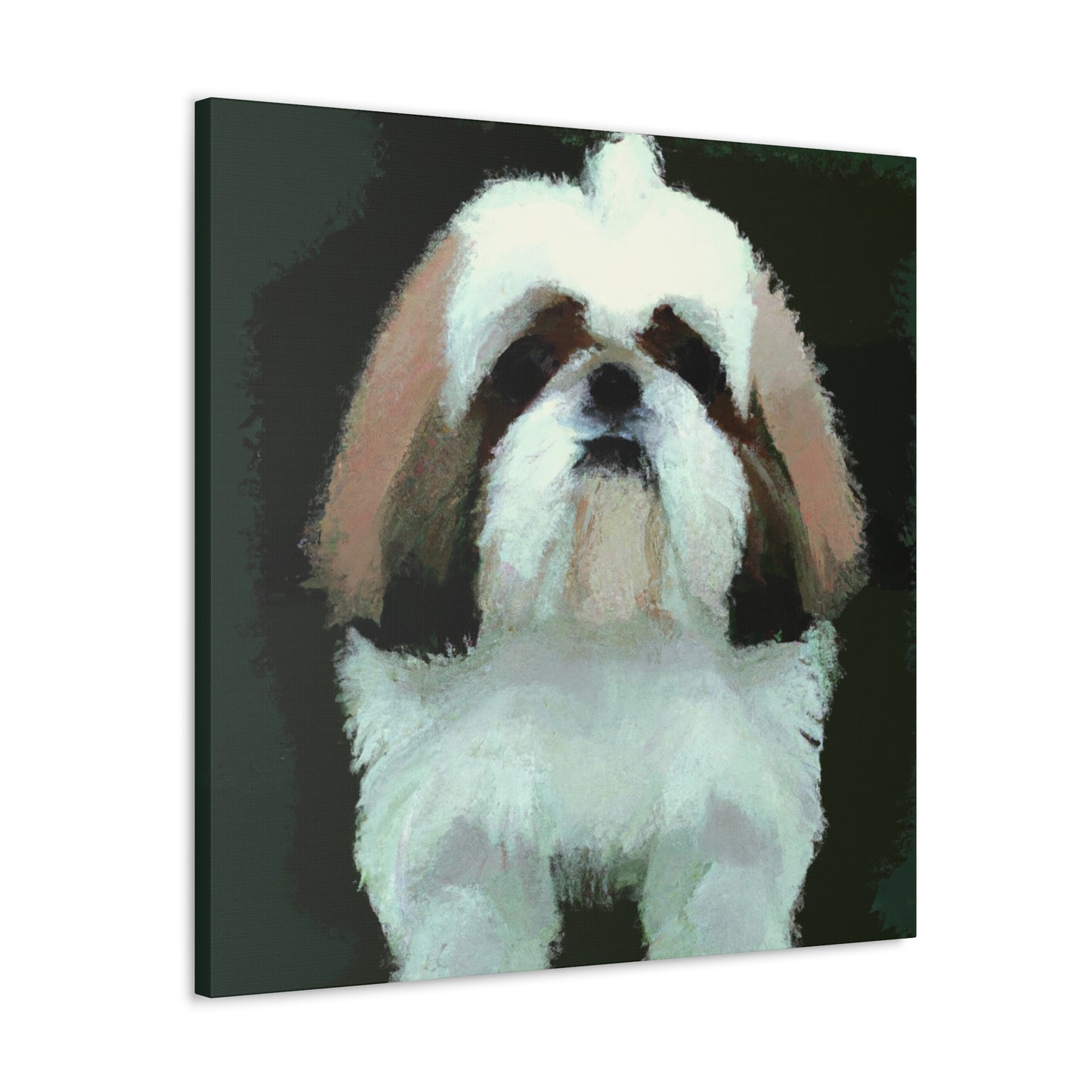 "Joyful Shih Tzu Play" - Canvas