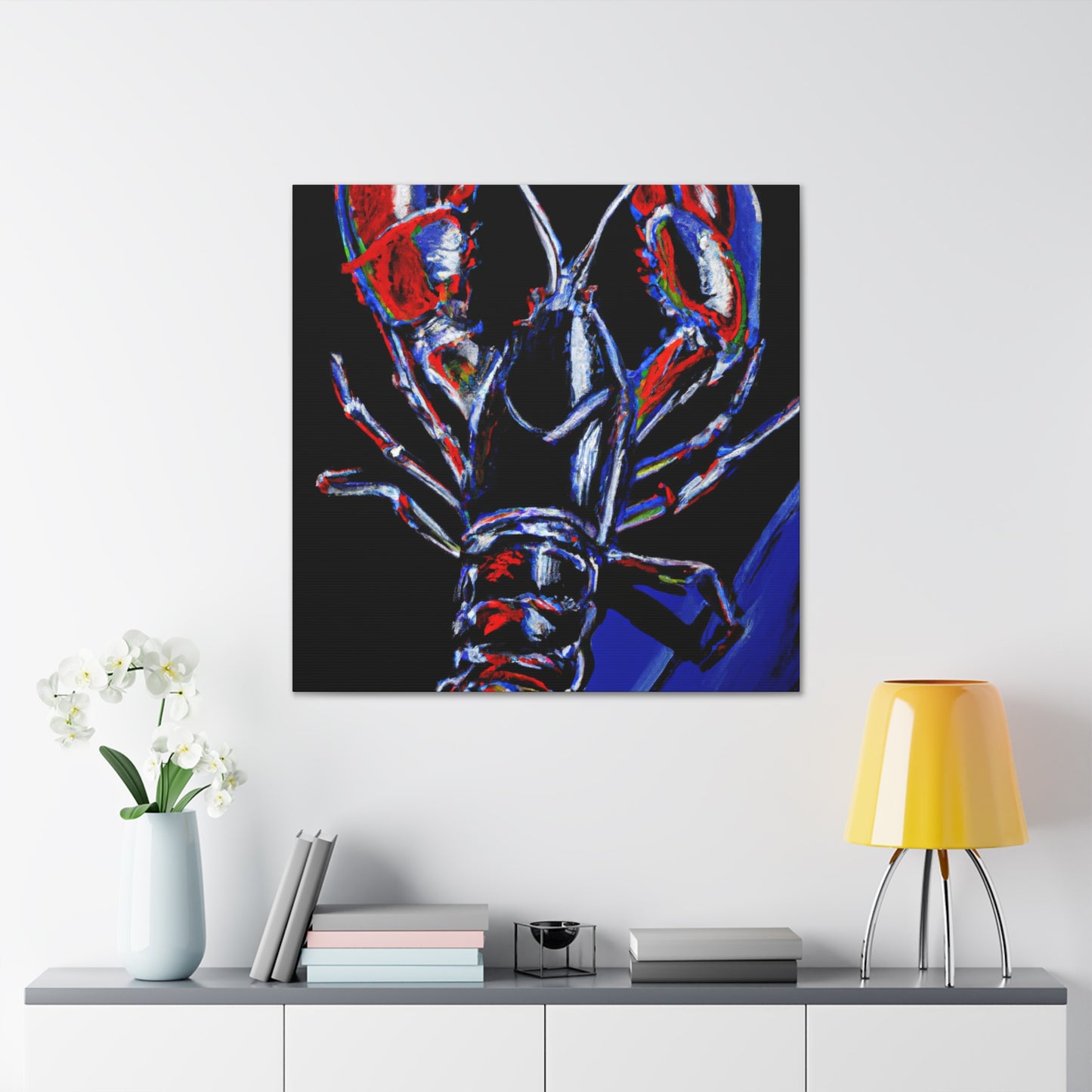 Lobster Hyperrealism Painting - Canvas