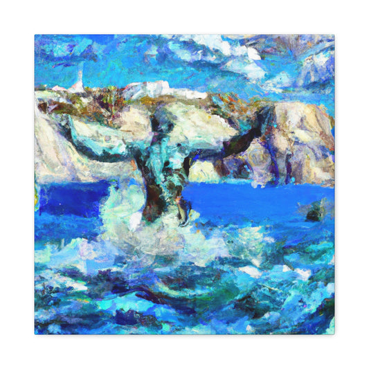 Poseidon on a Rock - Canvas