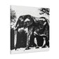 "Elephant's Dreamy Expression" - Canvas