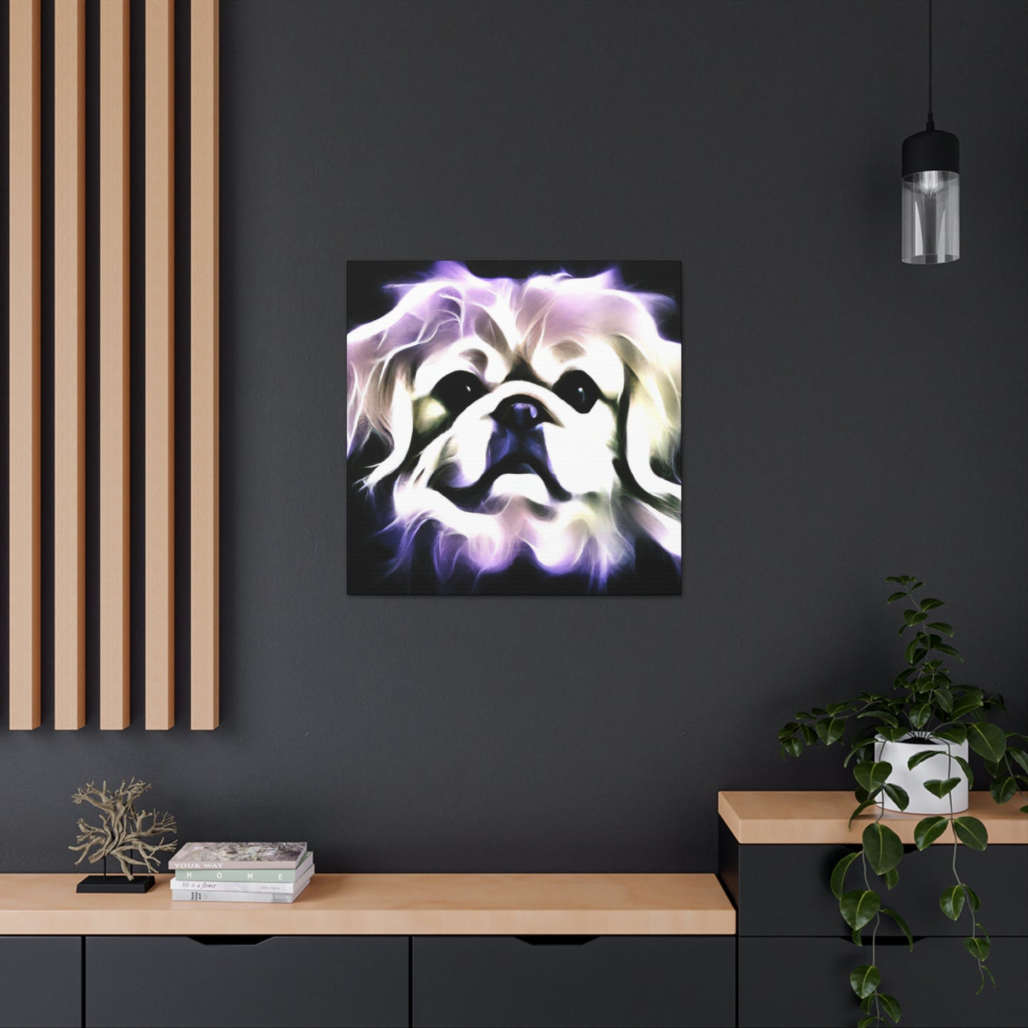 Pekingese Night Illumination - Canvas