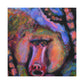 "Baboon in Abstract Form" - Canvas