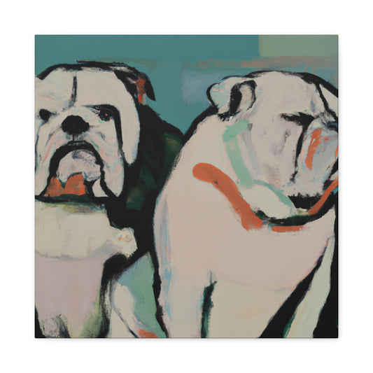 "Loyal English Bulldog' - Canvas