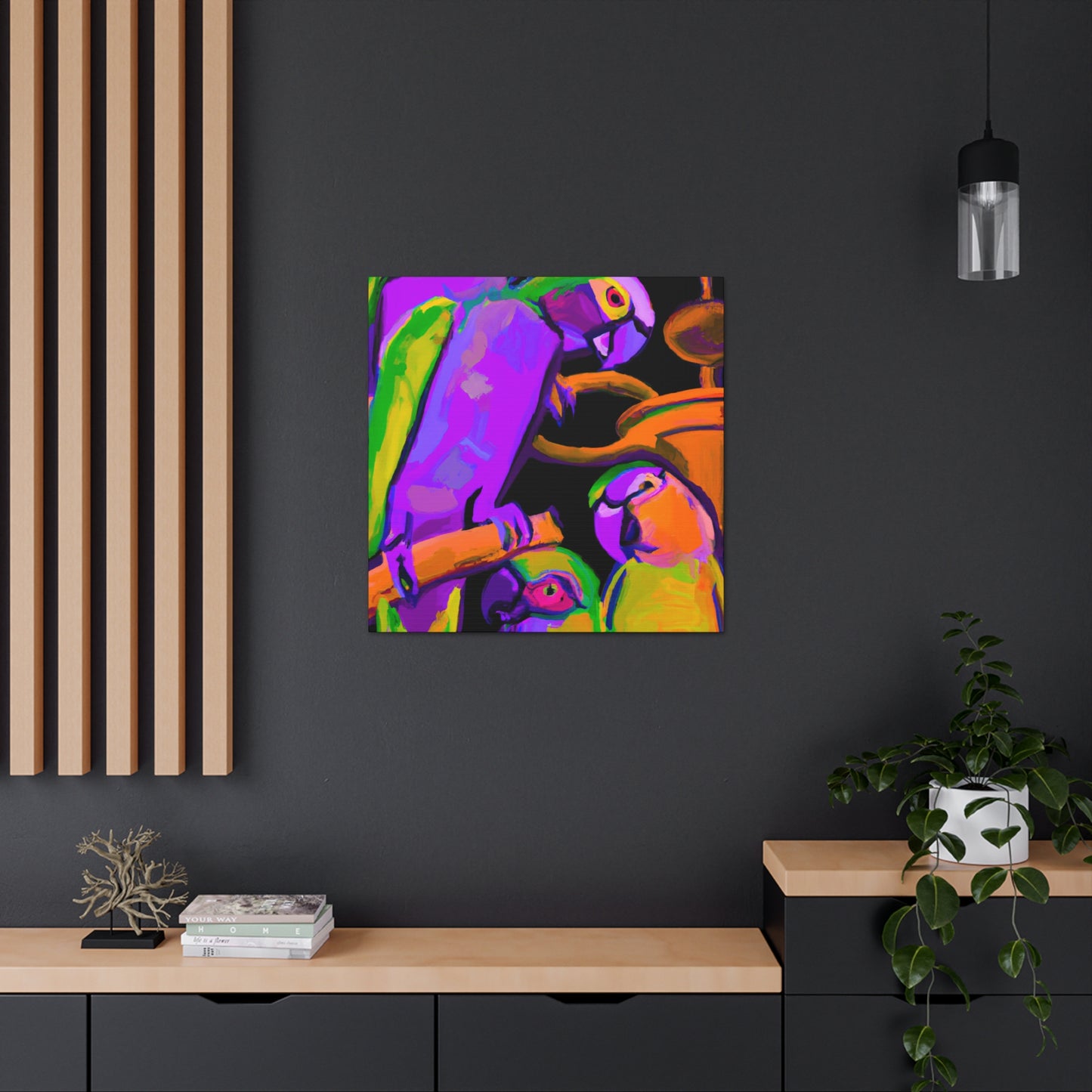 Parrots in Surrealism - Canvas