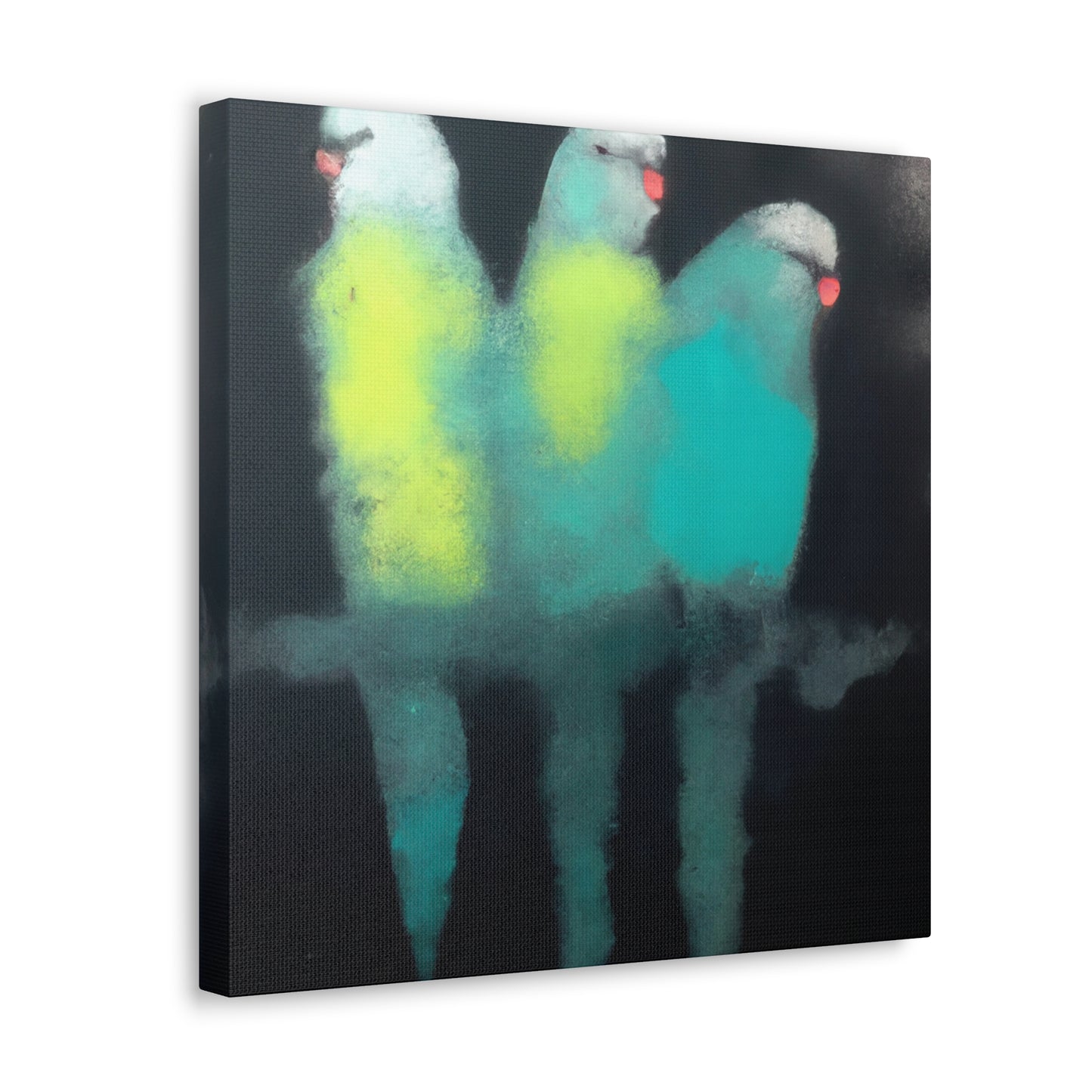 Parakeets in Abstraction - Canvas