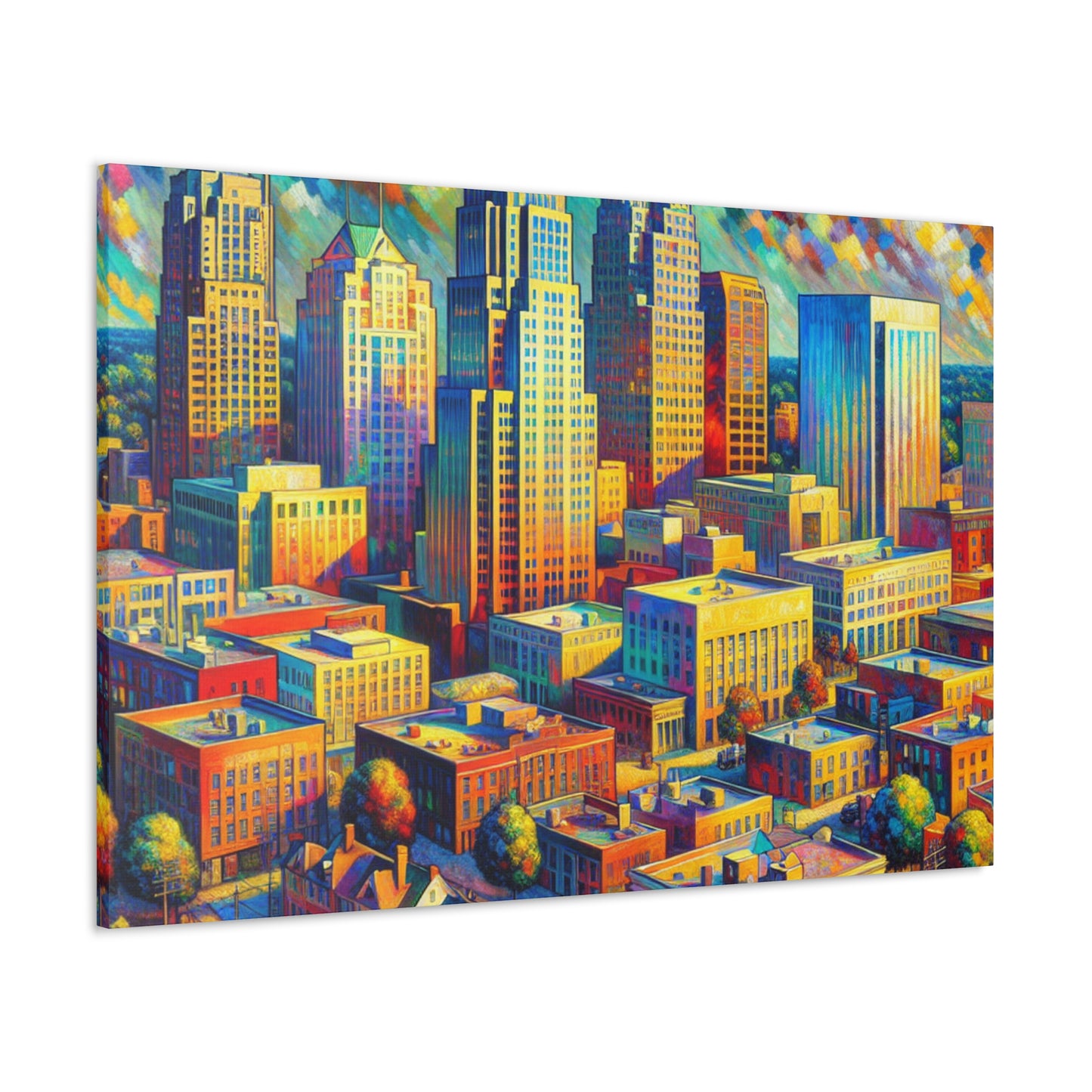 City in Vibrant Colors - Canvas