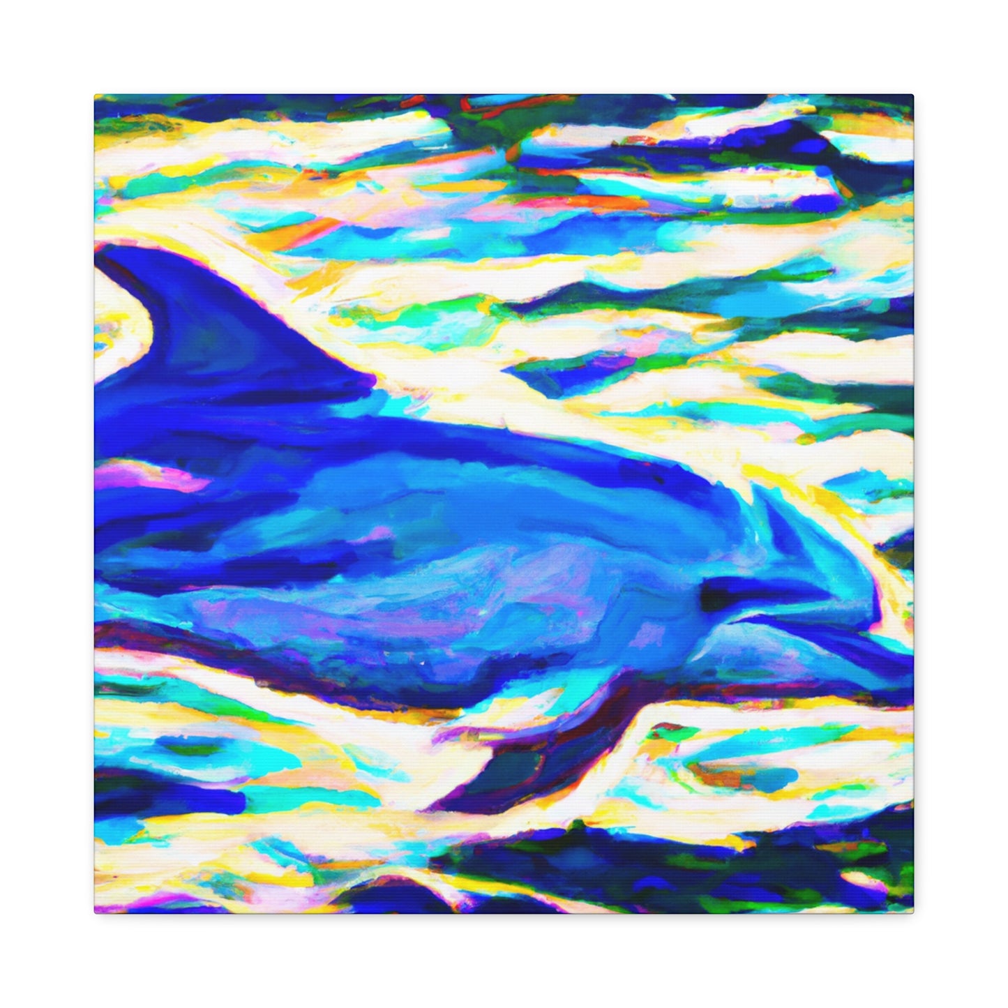 "Dolphin on the Waves" - Canvas