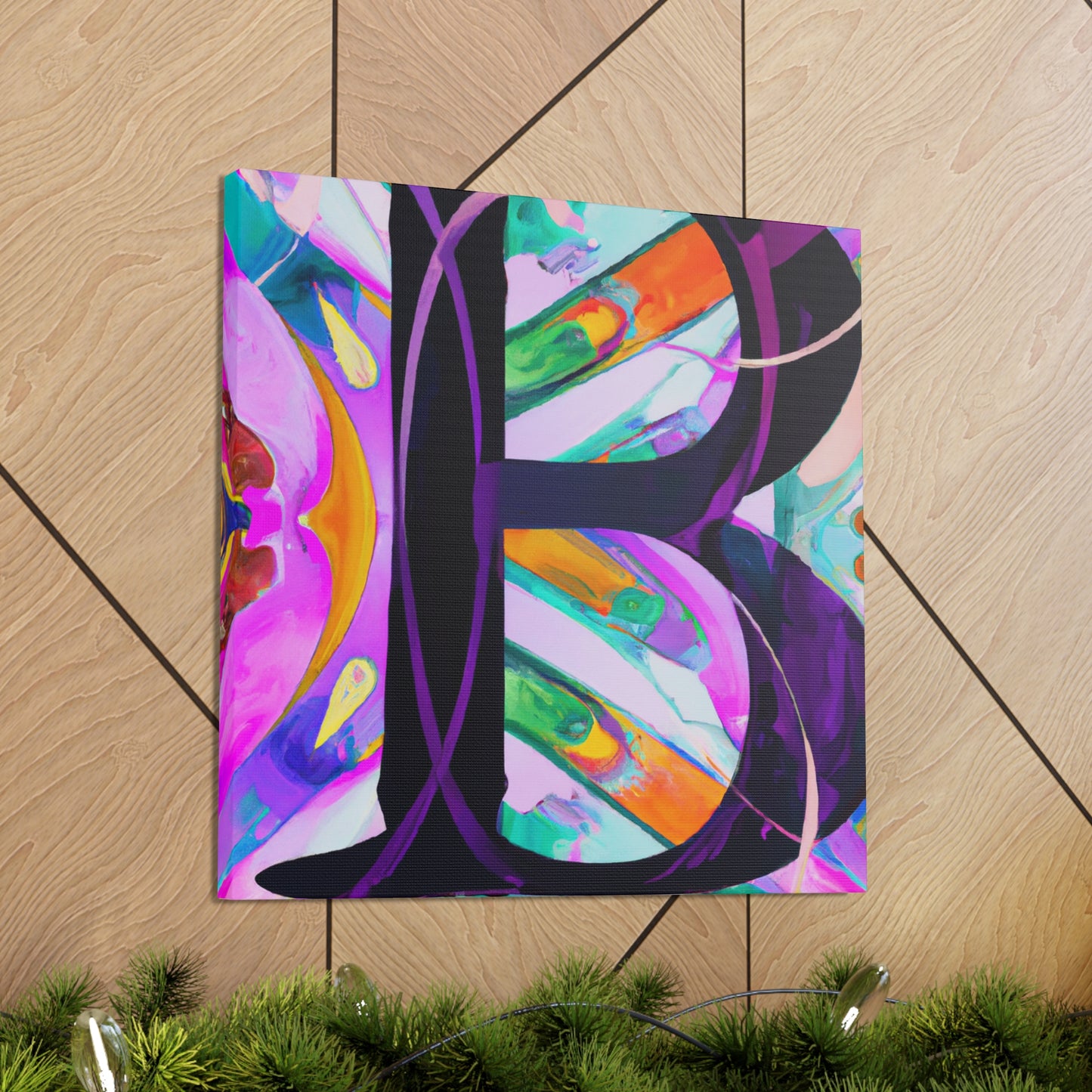 "Dazzling B in Art Deco" - Canvas