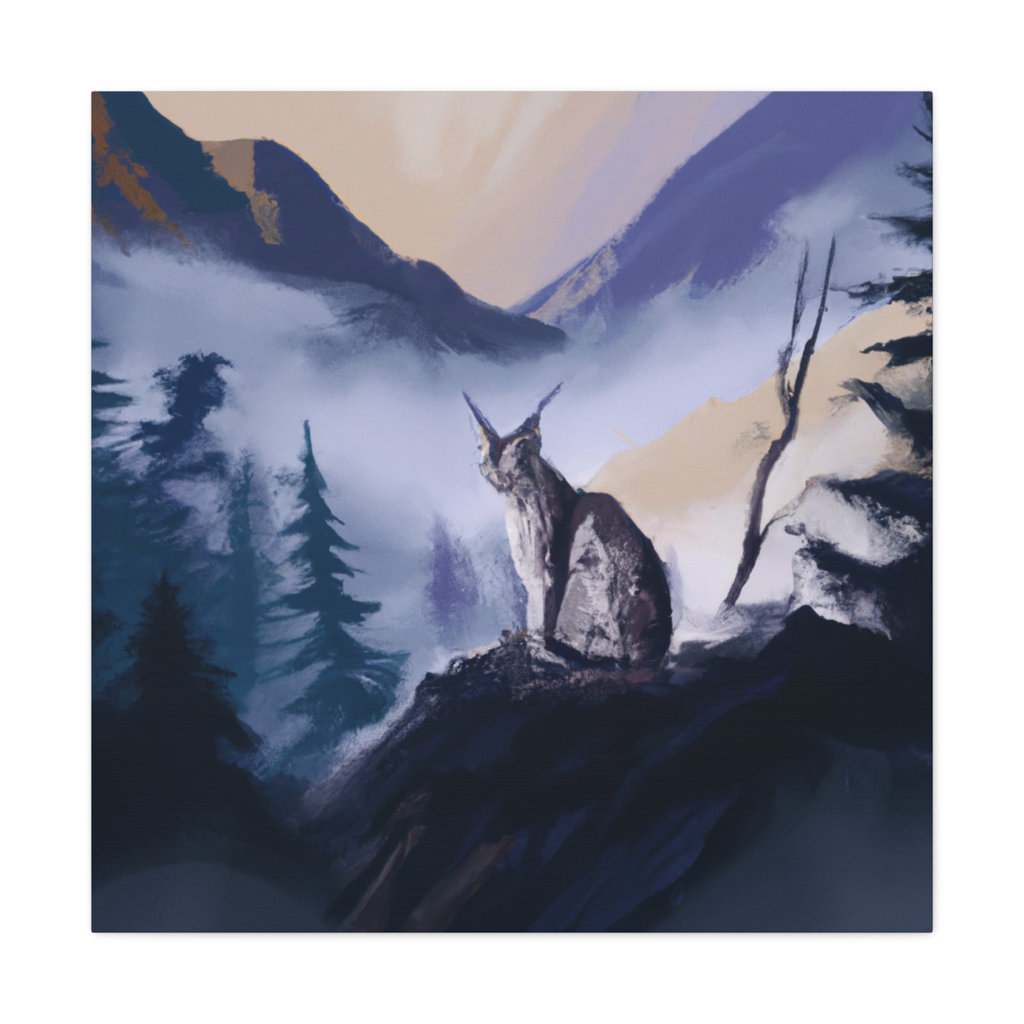 Serene Lynx Portrait - Canvas