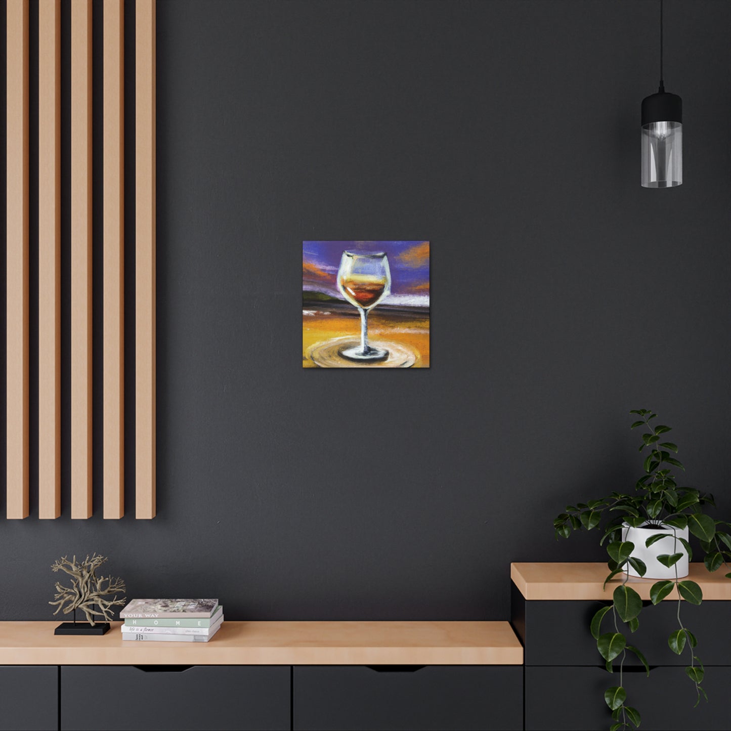 "Wine Glass by Moonlight" - Canvas