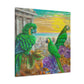 "Amazon Parrots in Splendor" - Canvas