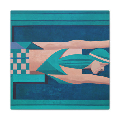 "Swim in Deco Style" - Canvas