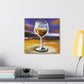 "Wine Glass by Moonlight" - Canvas