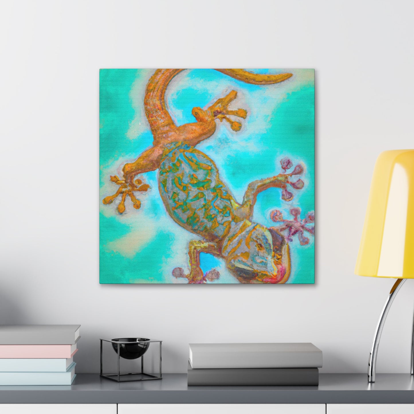 Gecko in Monochrome. - Canvas