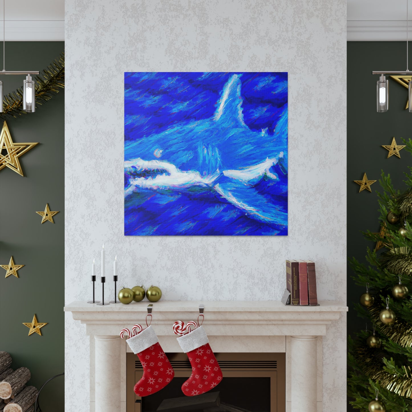 "Shark's Midnight Mist" - Canvas