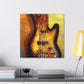 "Bass Guitar Impressionism" - Canvas