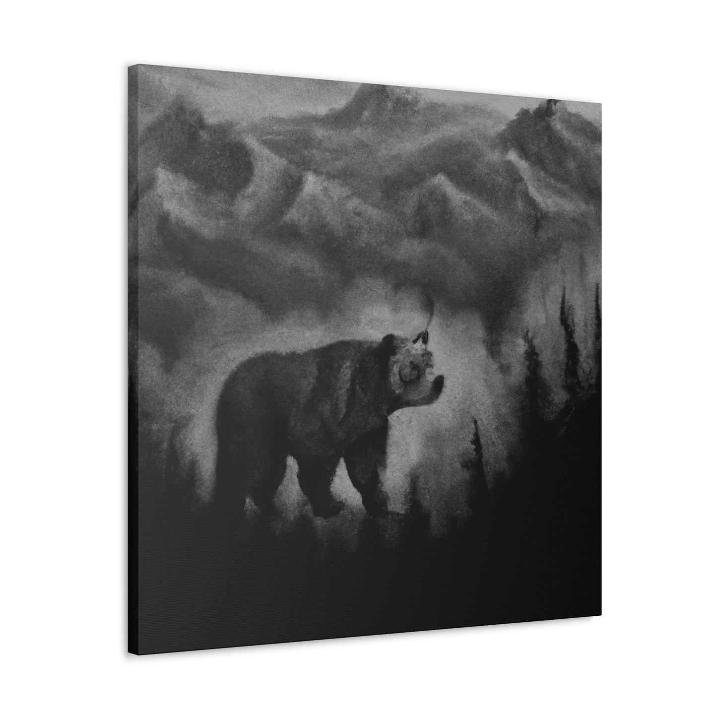 The Bear's Regal Pose - Canvas