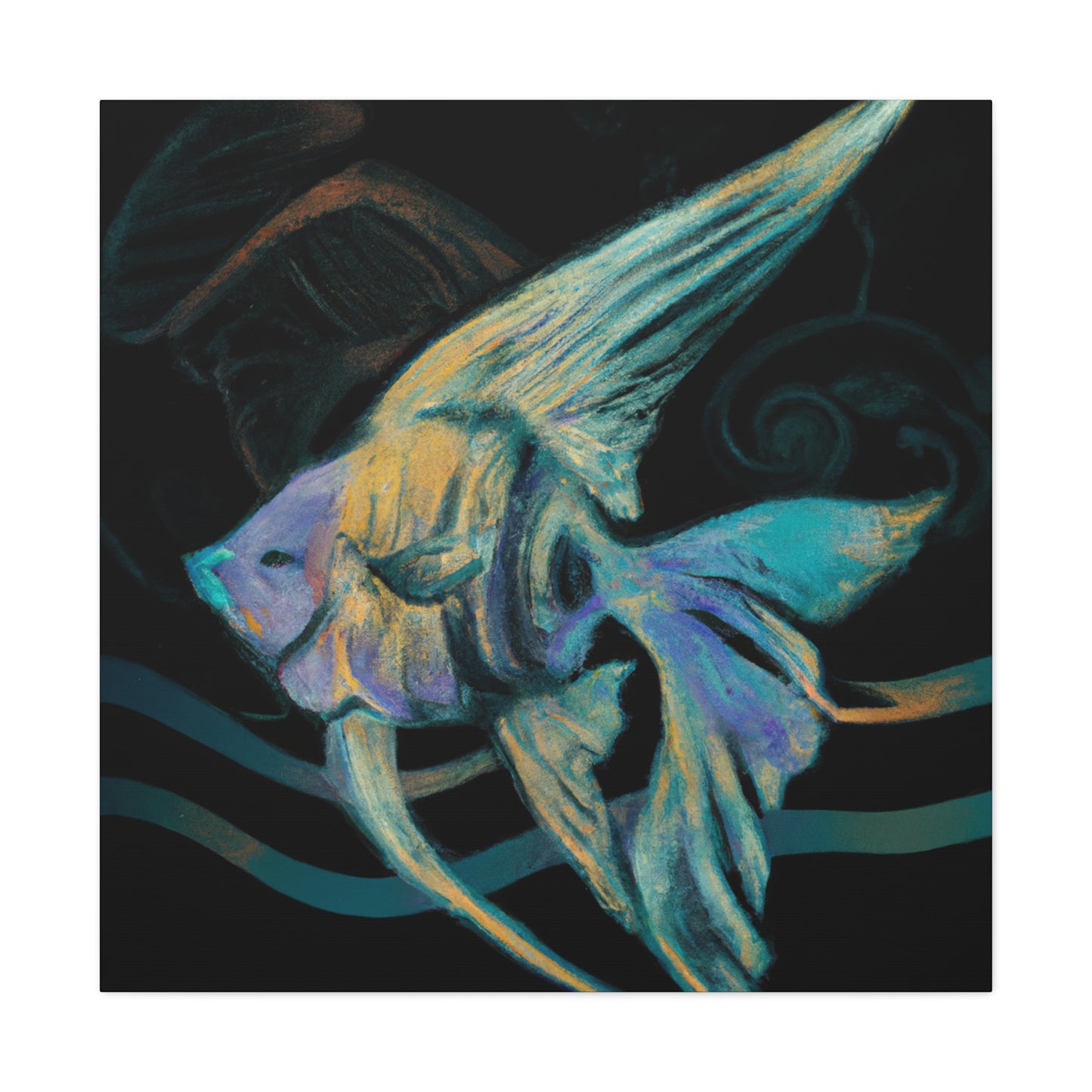 "Angelfish in Bloom" - Canvas