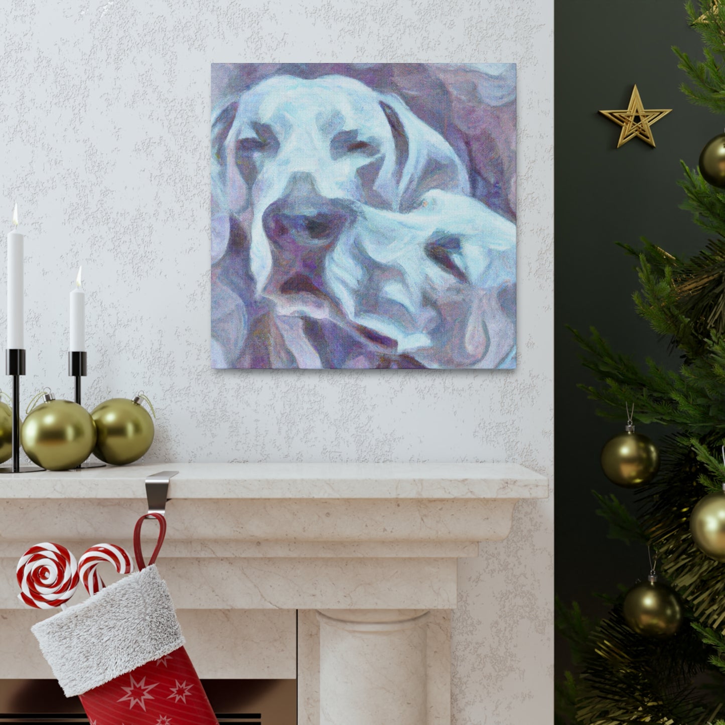 "Weimaraner In Impressionism" - Canvas