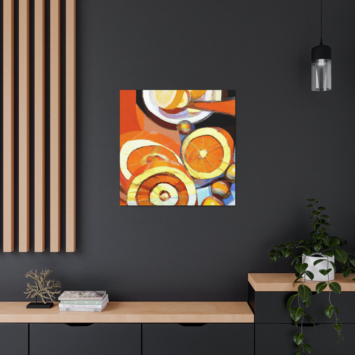 Orange Explosion Impression - Canvas