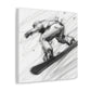 Board on Snowy Mountains - Canvas