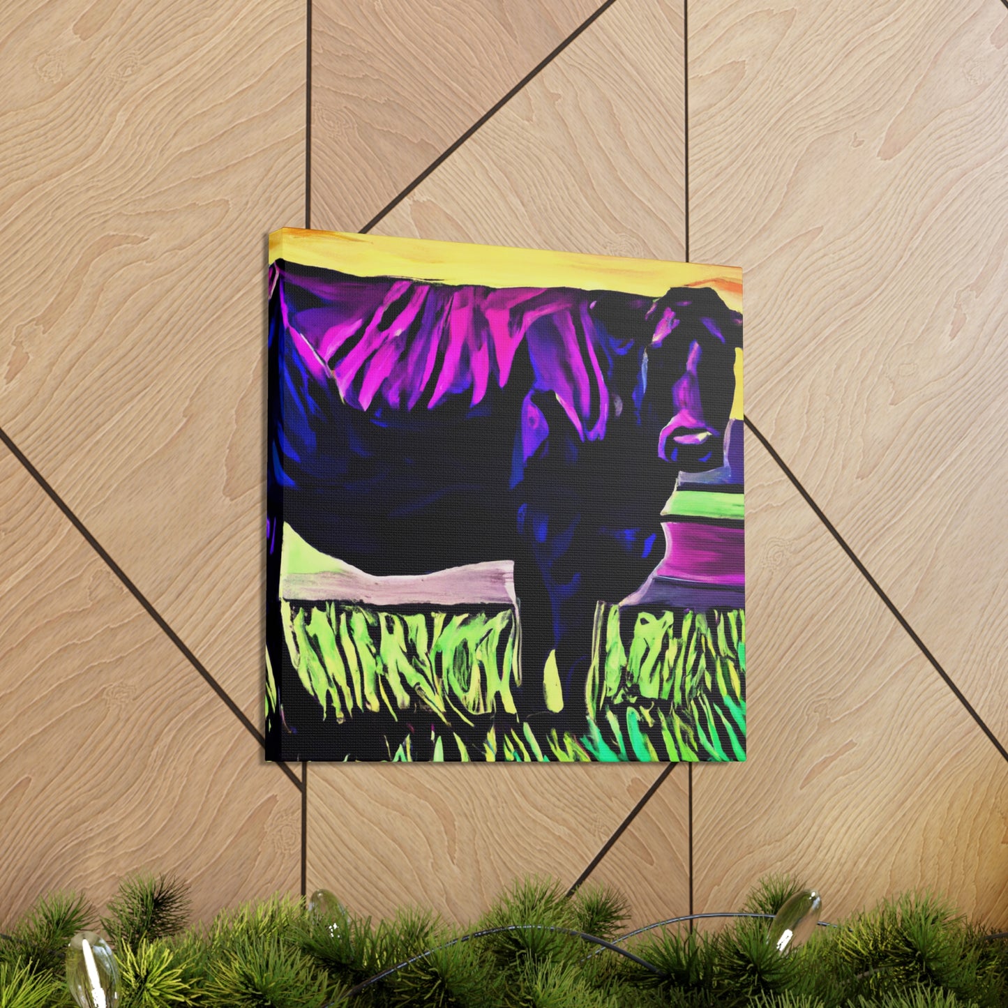 "Herd of Black Angus" - Canvas