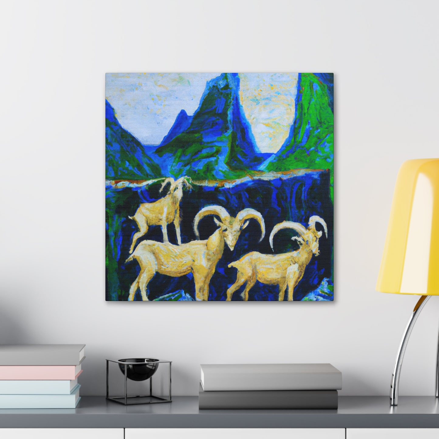 Mountain Goat Expressionism - Canvas