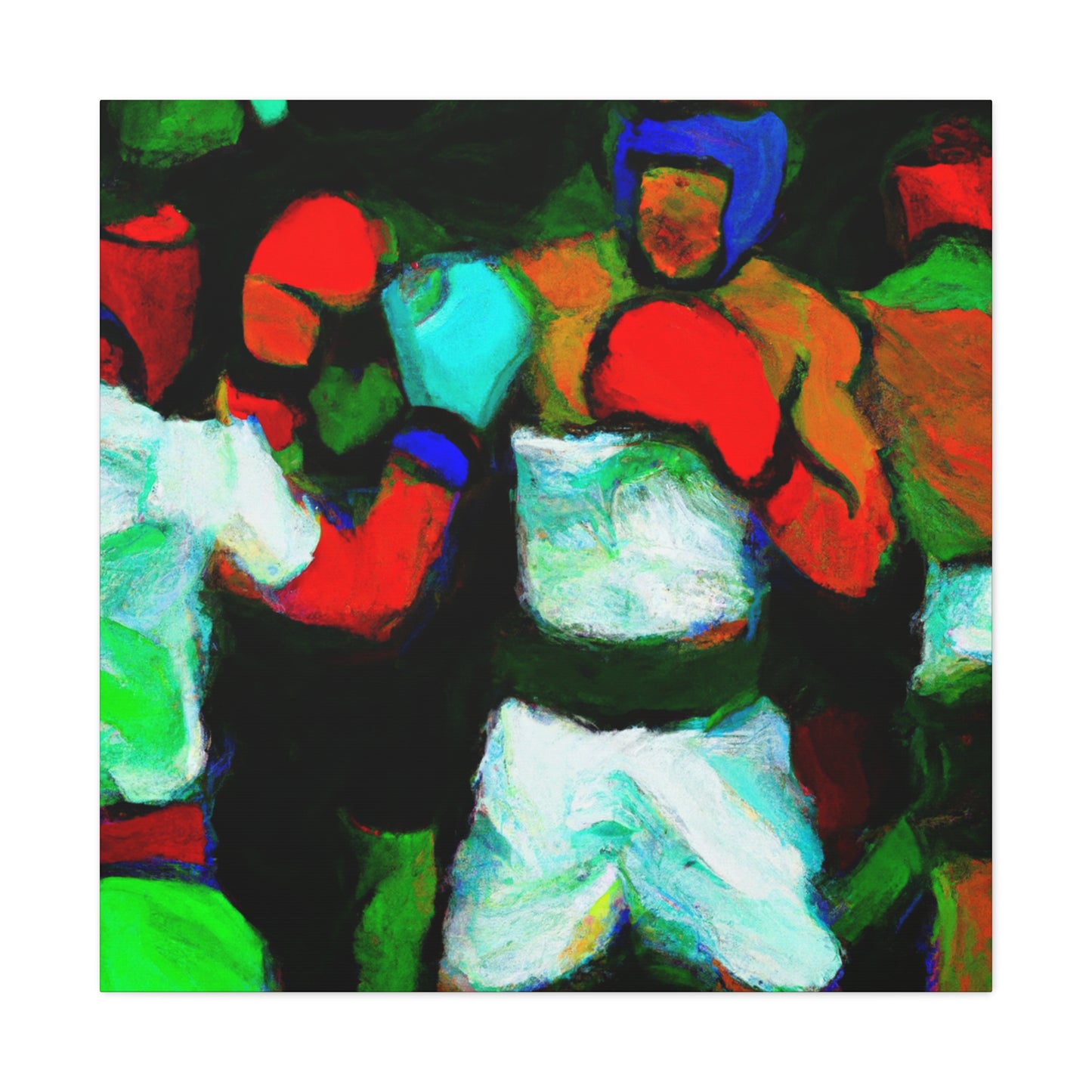 Boxing at Dusk. - Canvas