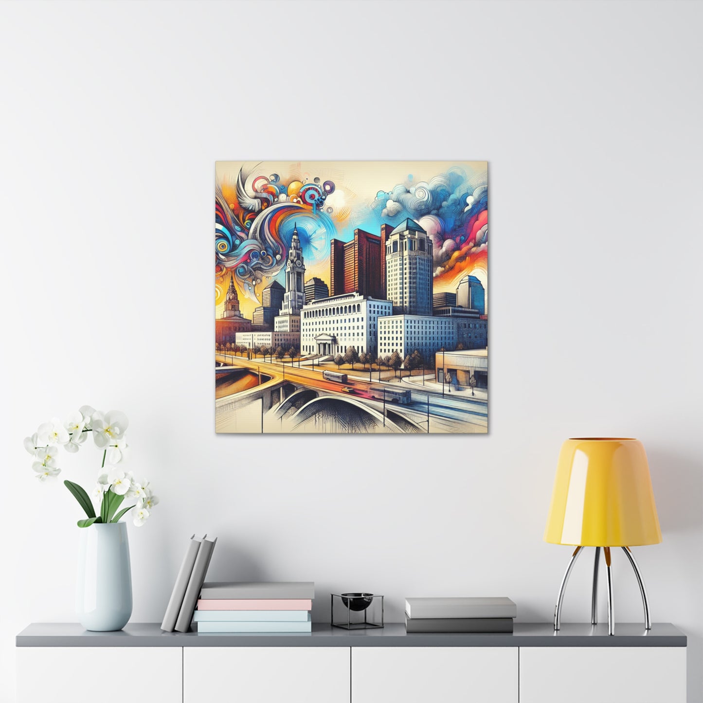 "Enigmatic Columbus Dreamscape" - Canvas