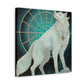 "Arctic Wolf in Deco" - Canvas