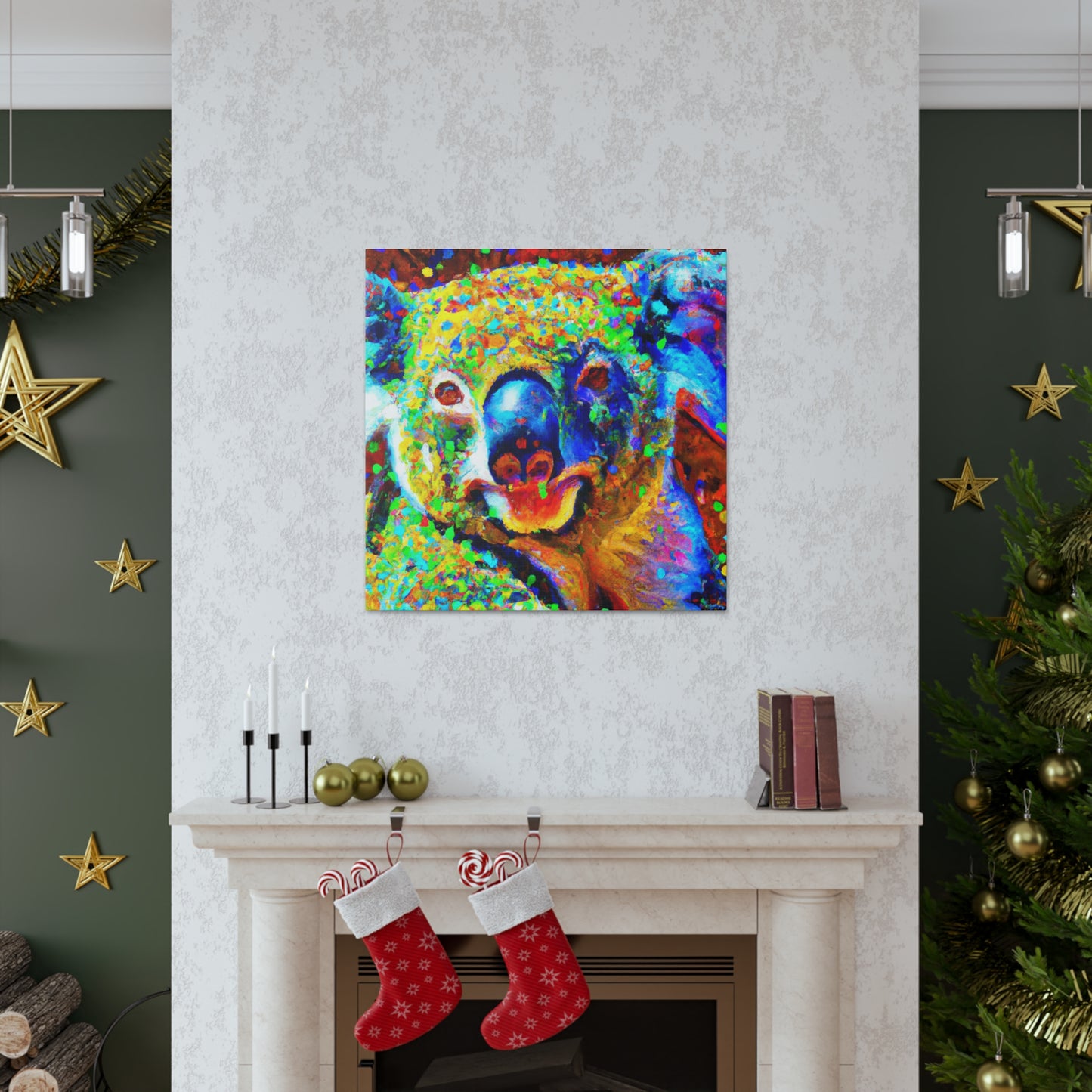 Koala in Pointillism - Canvas