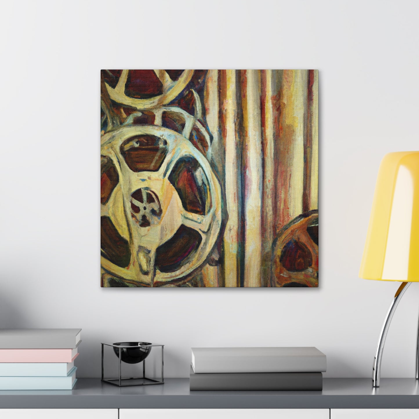 "Film Reels Impressionist" - Canvas