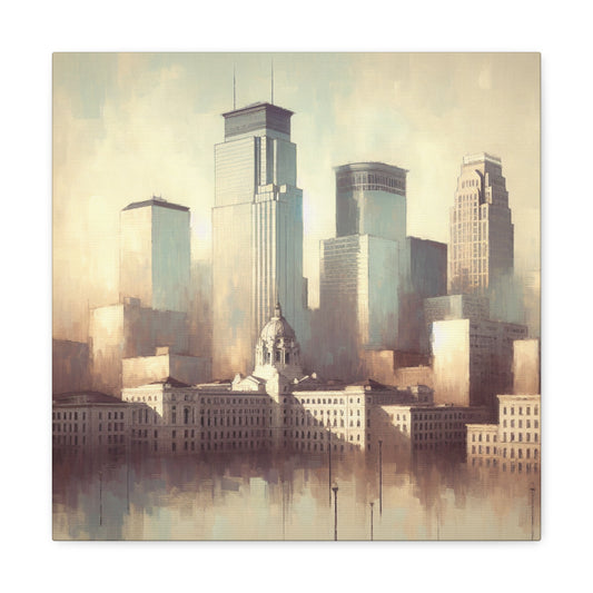 "Cityscapes of Tranquil Twilight" - Canvas