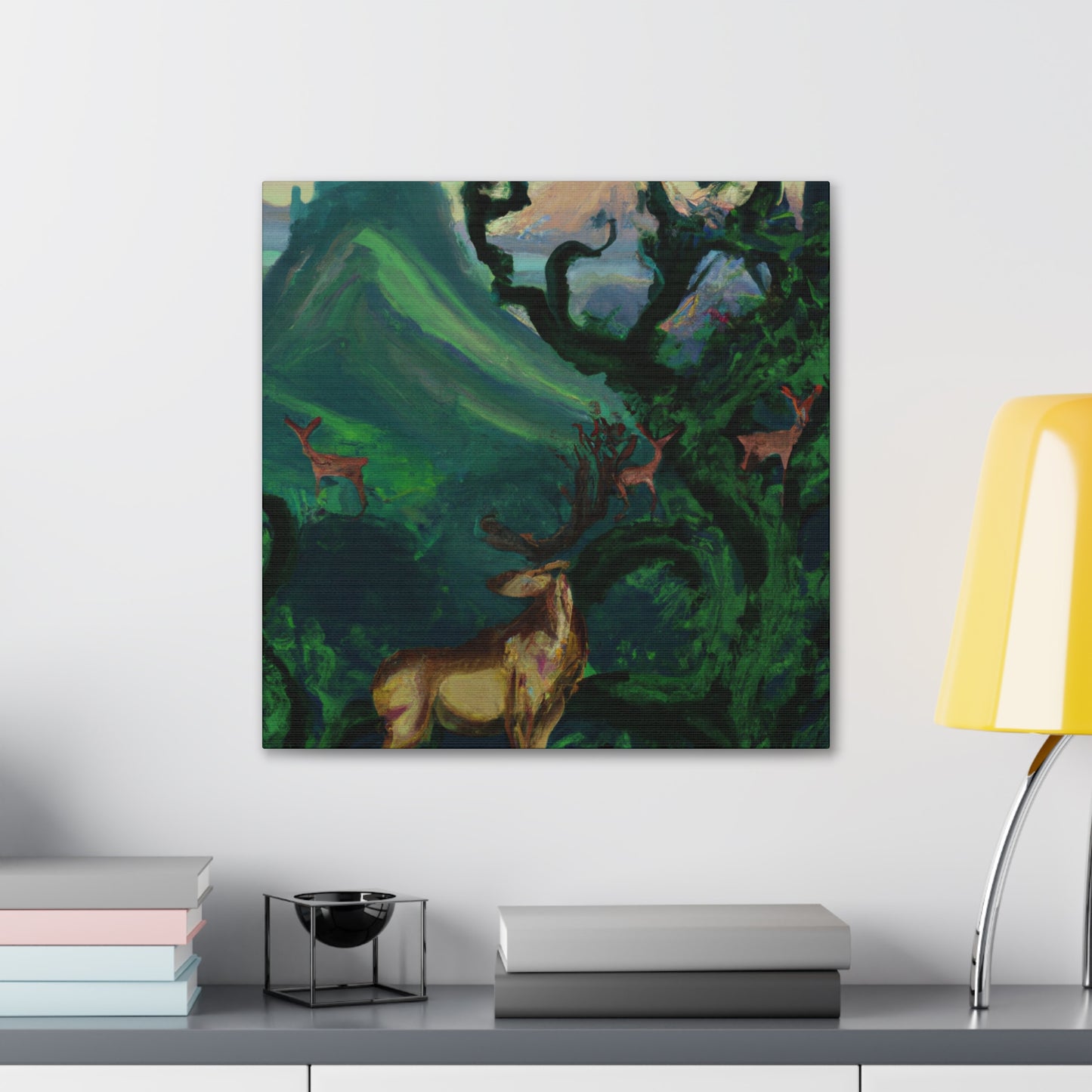 Deer in Neoclassicism - Canvas