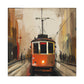 Tram in Motion Painting - Canvas