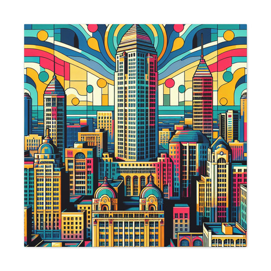 "Urban Splendor: Roaring Indianapolis" - Canvas