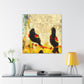 Red-Winged Songbird Reflection - Canvas