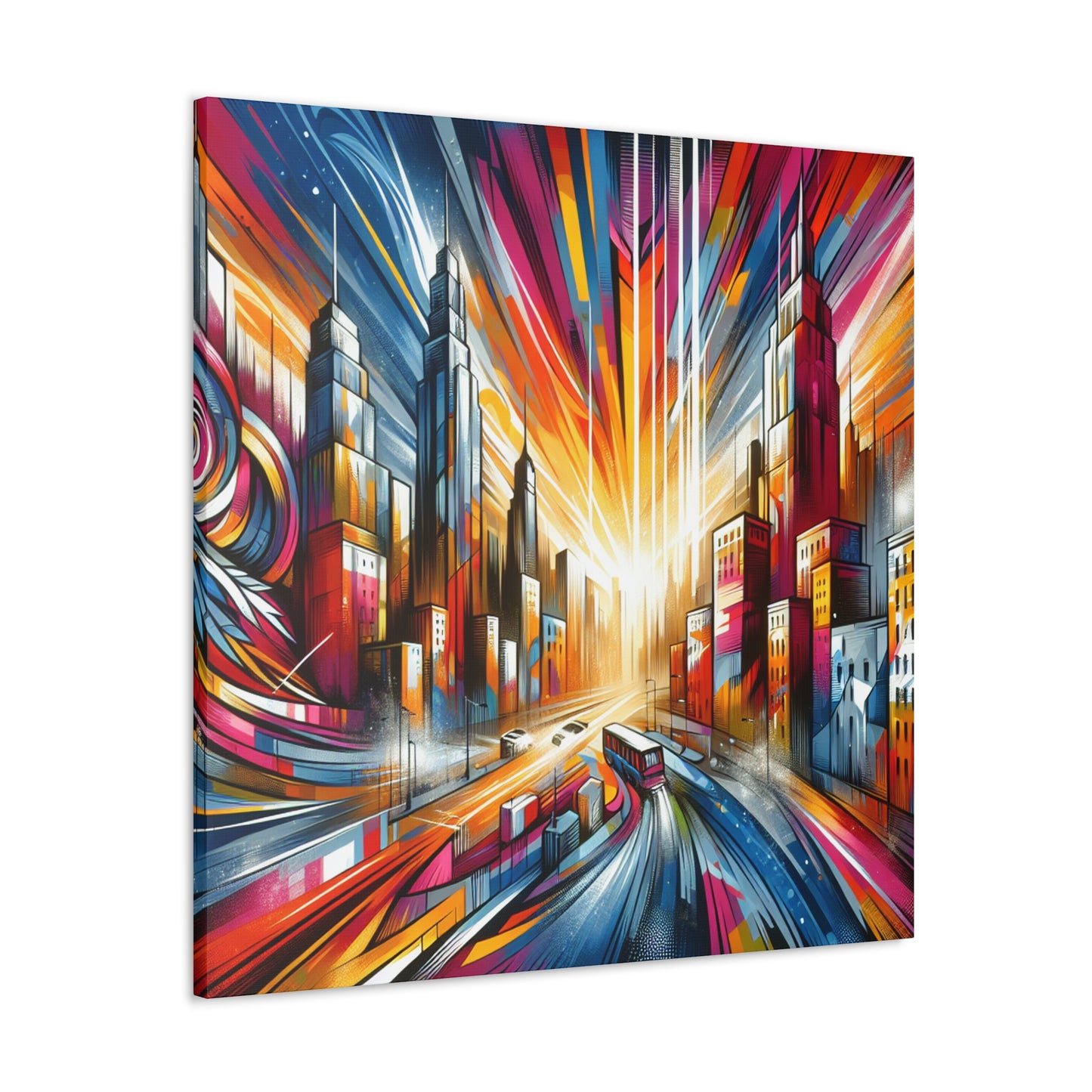 Whispers of Urban Embrace - Canvas