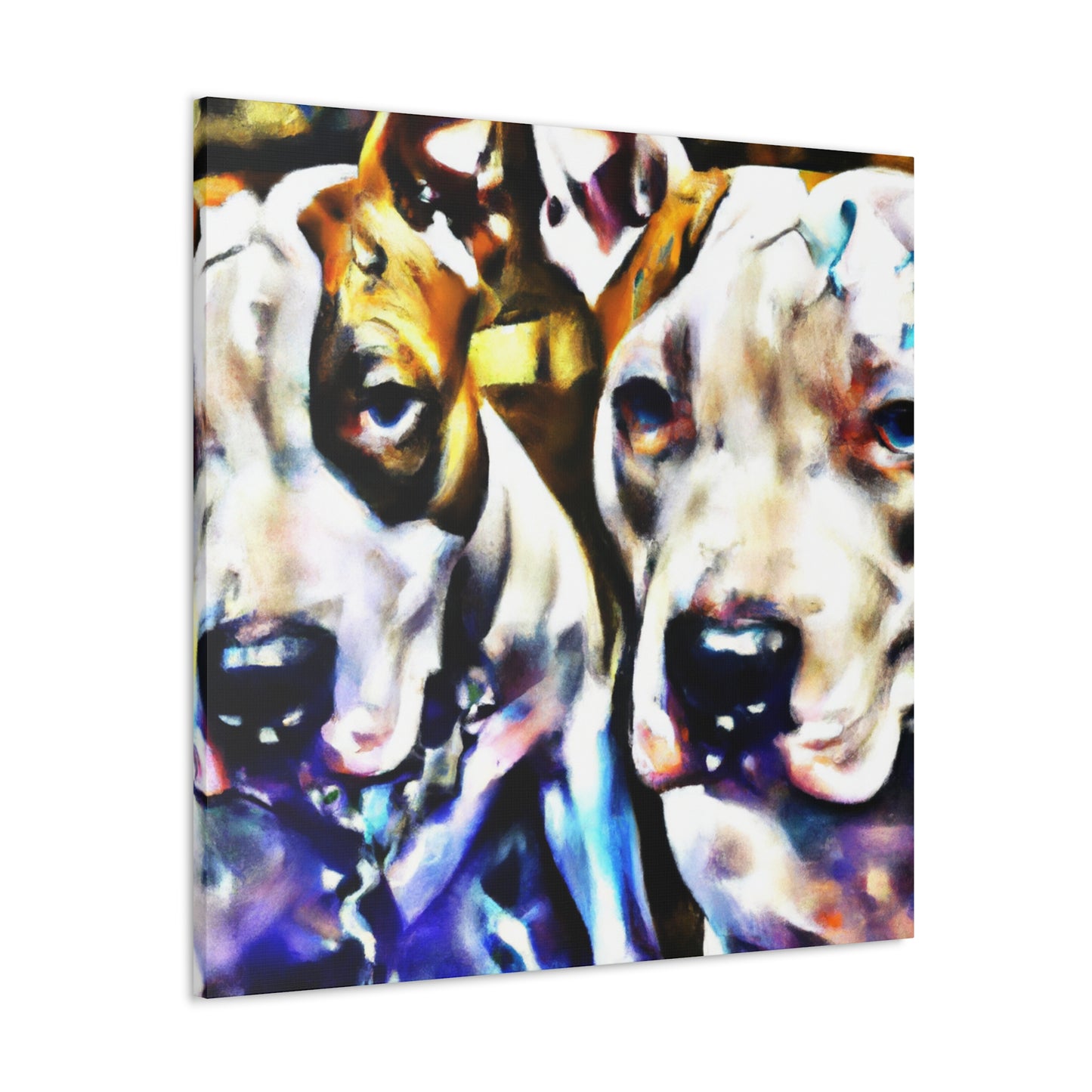 "Pitbull in Abstract Form" - Canvas