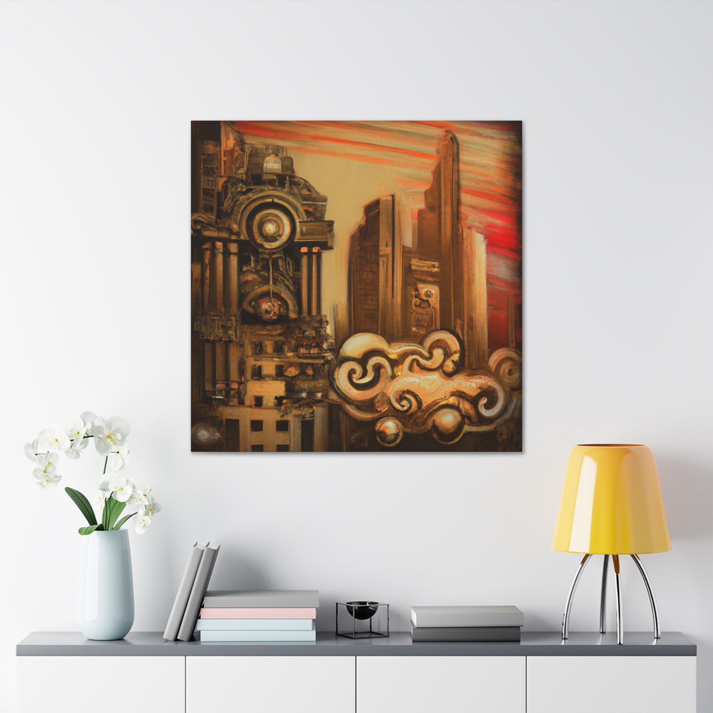 "Steampunk Art Deco Dream" - Canvas